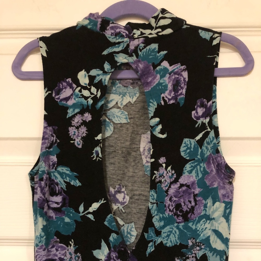 Urban Outfitters Kimchi Blue Mock Neck Floral Skater Dress XS